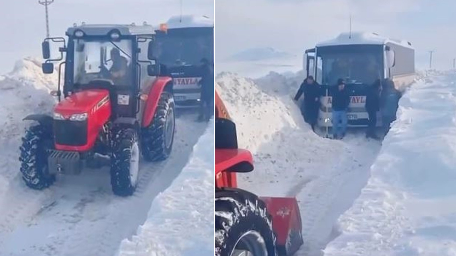 Sivas’ta yolcu midibüsü kara saplandı, mahsur kalanları muhtar kurtardı