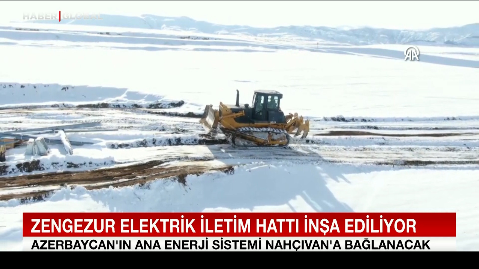 Zengezur elektrik iletim hattı inşa ediliyor