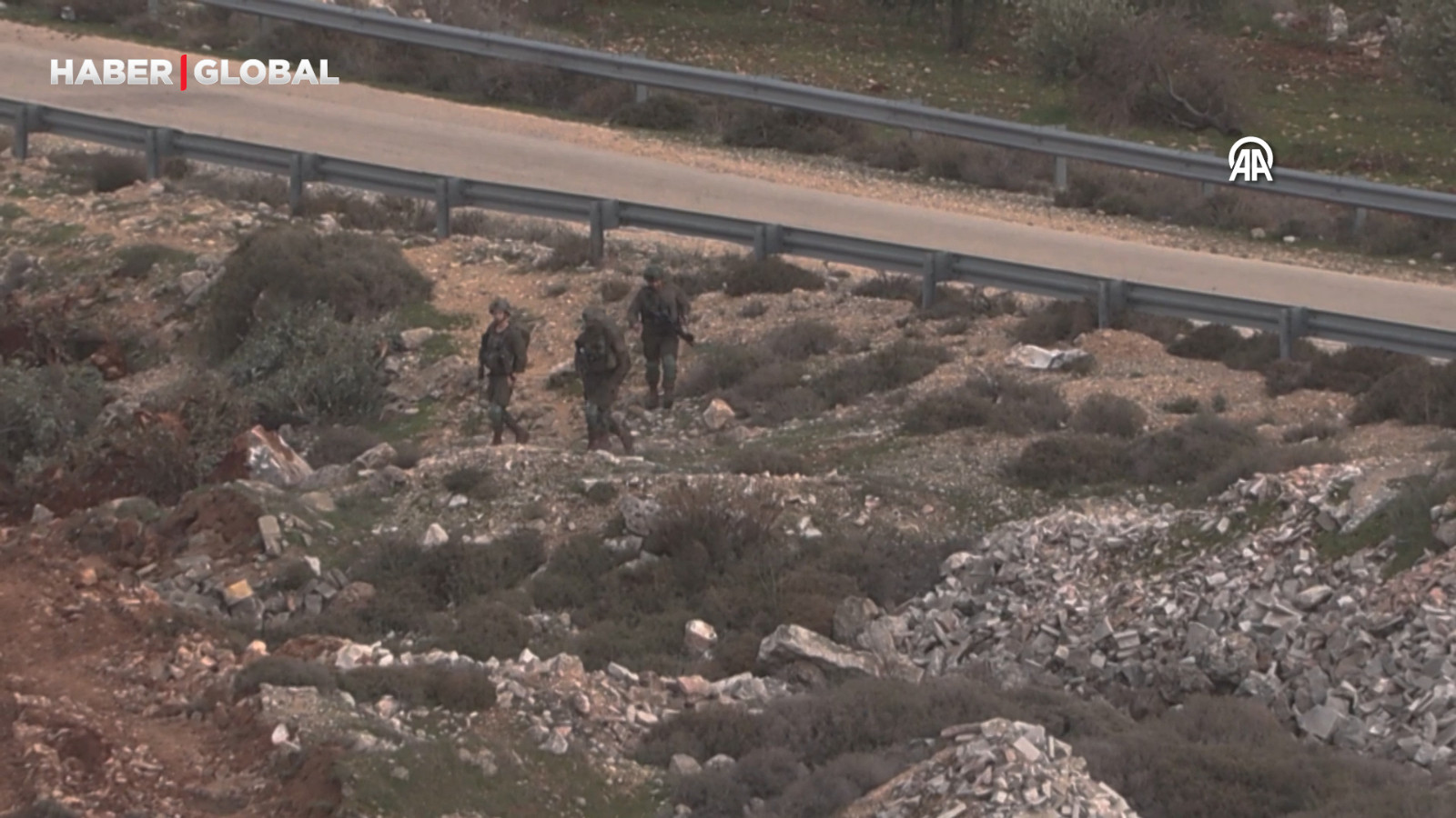 İsrail askerleri Batı Şeria'da zeytin ağaçlarını söktü