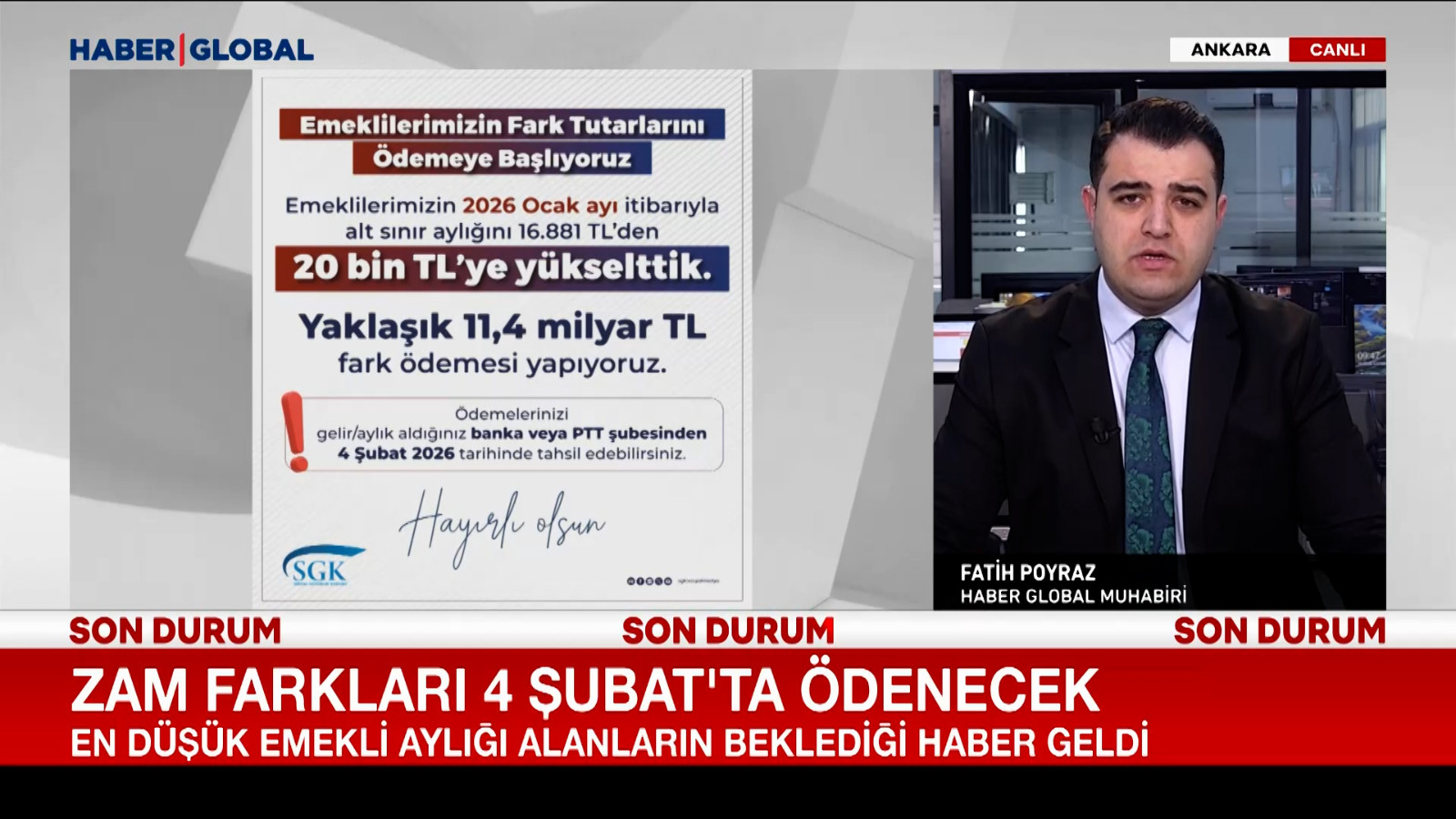 Zam farkları 4 Şubat’ta ödenecek