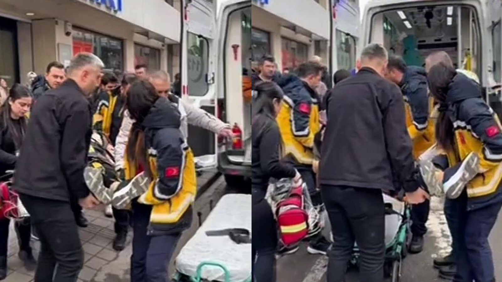 Zonguldak'ta mağazanın merdivenlerinden düşen kadın kabusu yaşadı