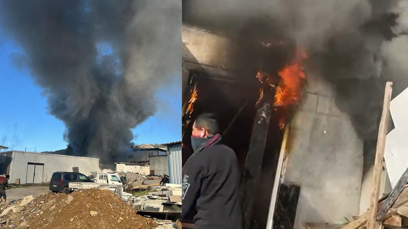 Bodrum’da işçilerin kaldığı konteynerde yangın paniği