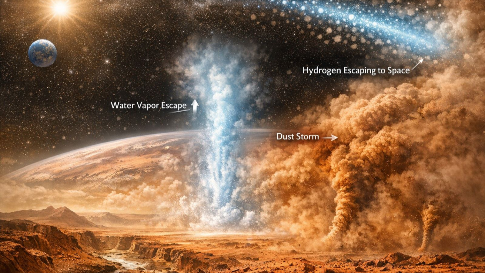 Mars'ı vuran toz fırtınası
