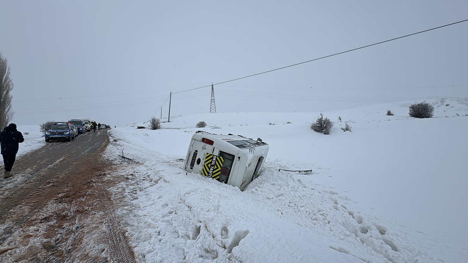 Sivas'ta öğrenci servisi şarampole devrildi: 10 yaralı