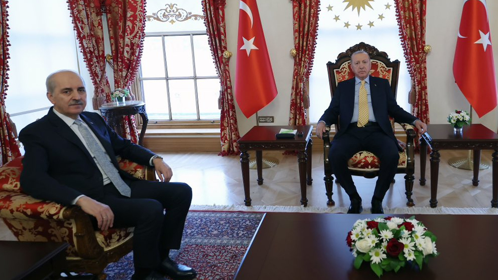 Cumhurbaşkanı Erdoğan, TBMM Başkanı Kurtulmuş'u kabul etti