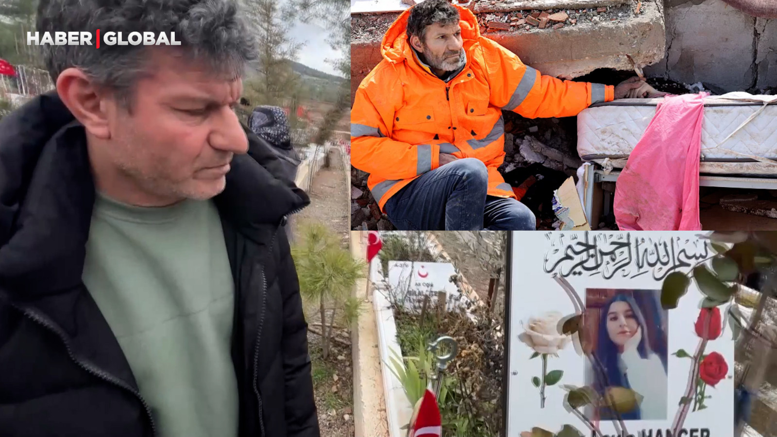 Enkaz altındaki kızının elini hiç bırakmamıştı, depremin 3. yılında kabrini ziyaret etti "Acılar hiç geçmiyor"