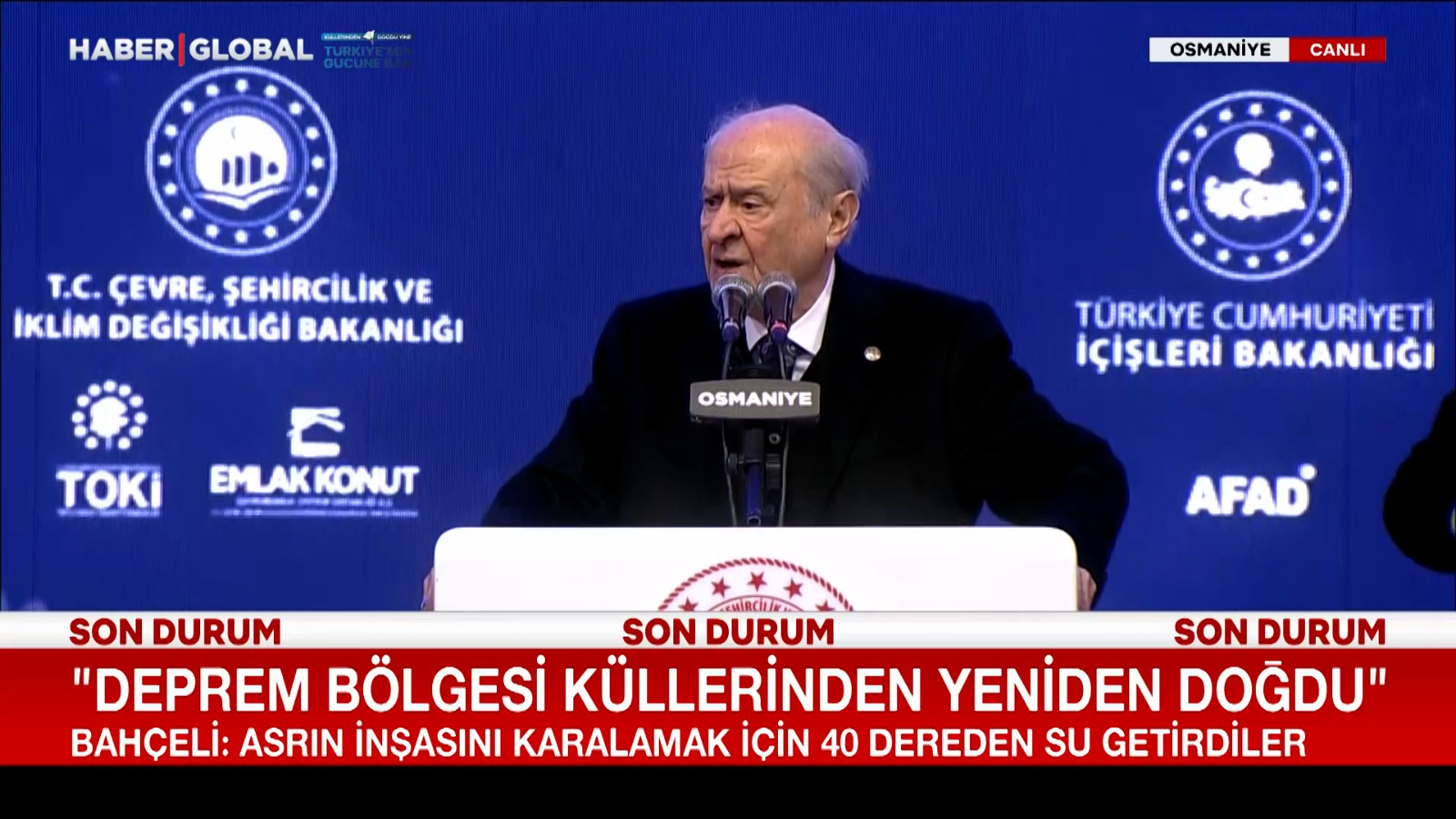 MHP lideri Devlet Bahçeli: Depremde tek yürek oldu…