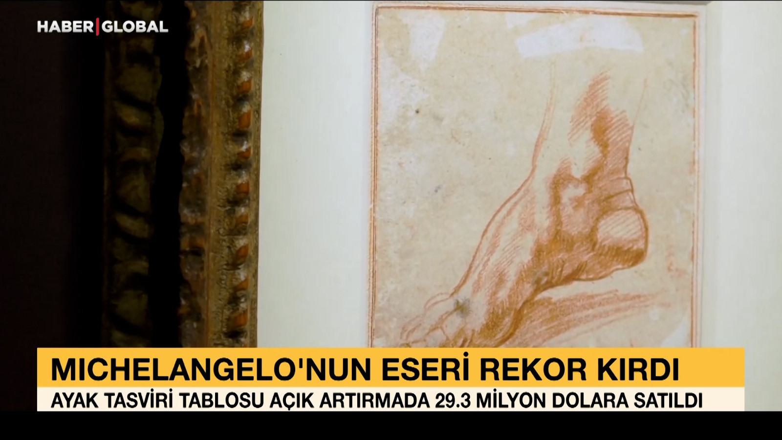 Michelangelo’nun ayak tasviri tablosu rekor kırdı, 29.3 milyon dolara satıldı