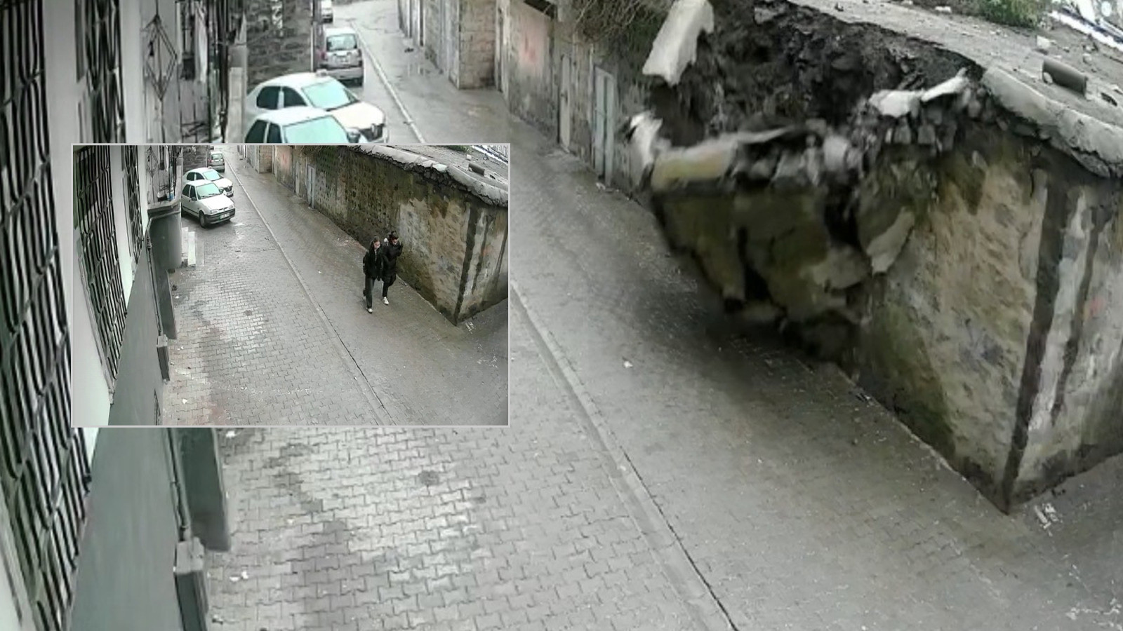 Siverek’te duvar çöktü: 2 çocuk saniyelerle kurtuldu