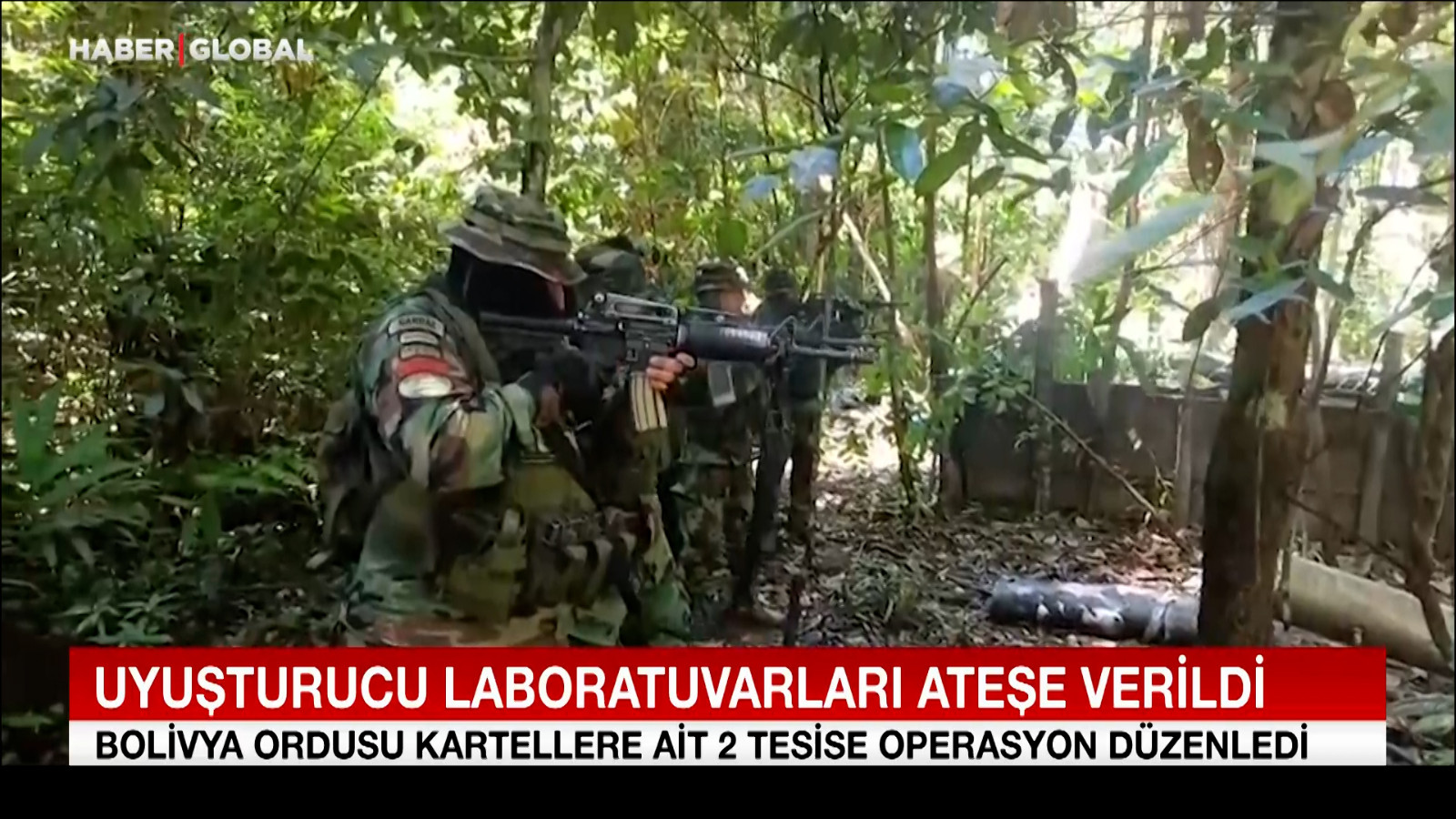 Ormanın derinliklerindeki uyuşturucu laboratuvarları ateşe verildi