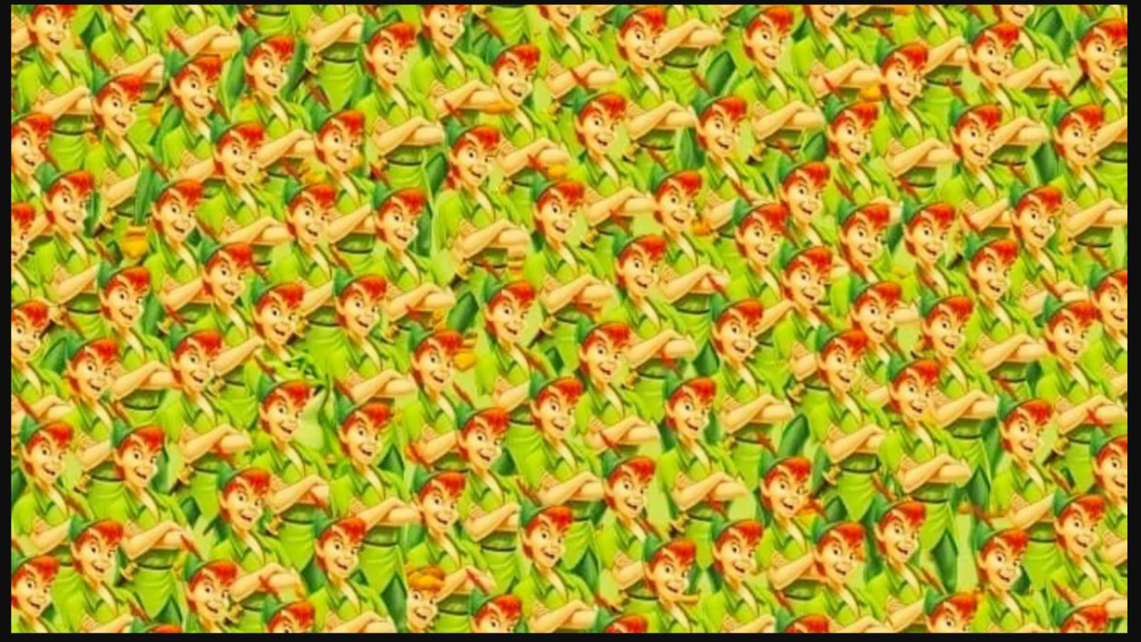 Dahiler için resimde saklı kurbağayı bulmak saniyeler alıyor