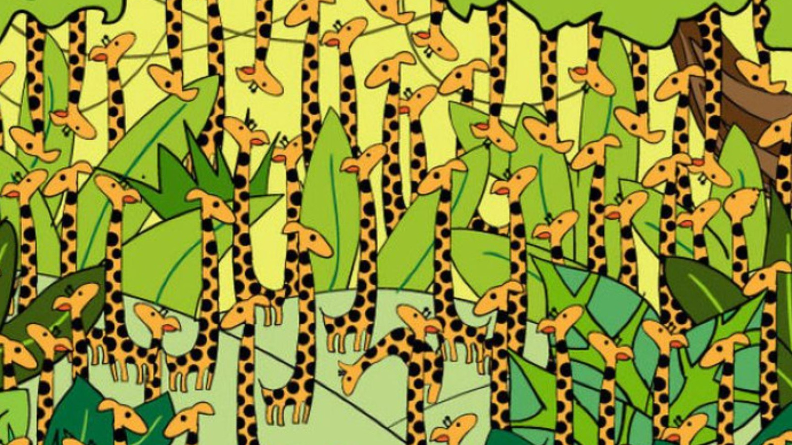 Resimde saklı yılanı 5 saniyede bulmak için en az 130 IQ gerekiyor