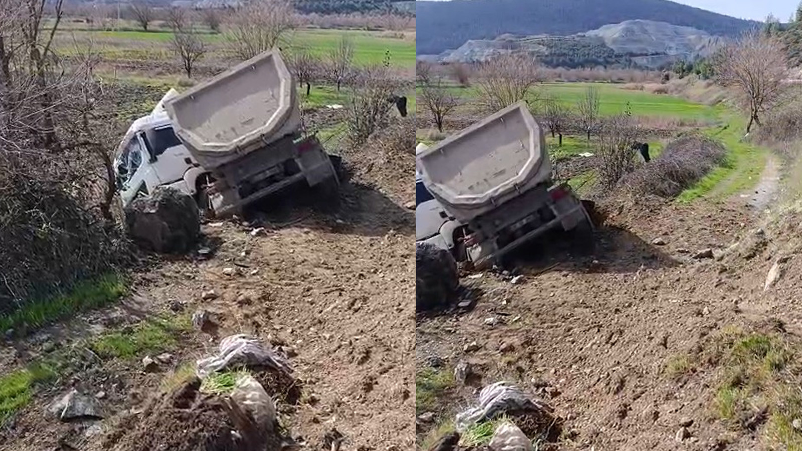 Otomobil hafriyat kamyonuyla çarpıştı: Sürücü yaralandı, eşi öldü