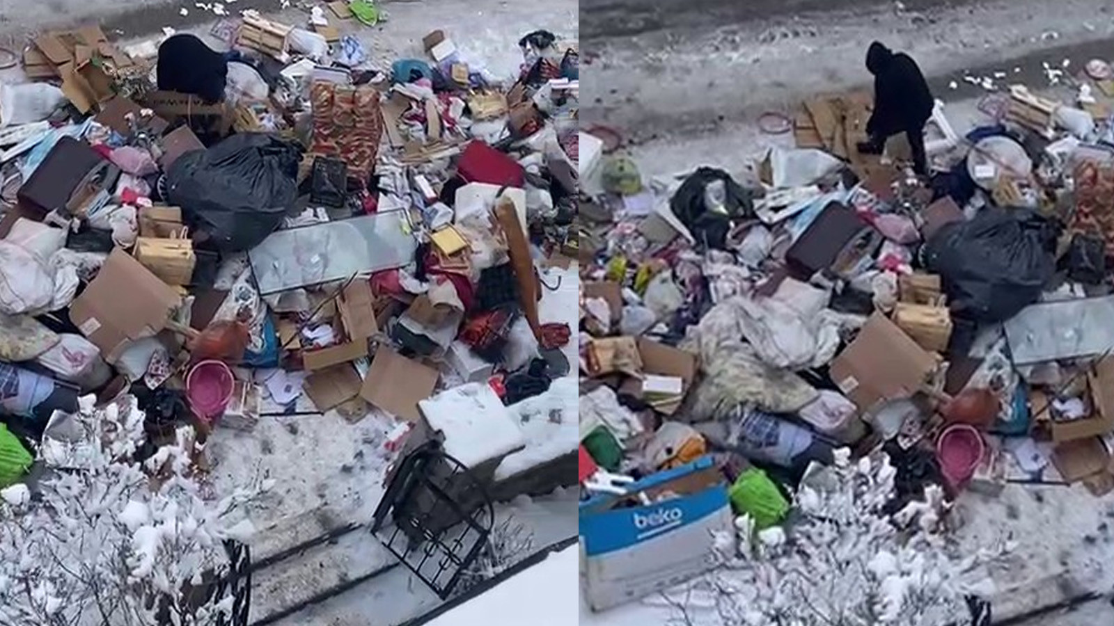 Kötü koku mahalleyi ayağa kaldırdı: Evden tonlarca çöp çıktı