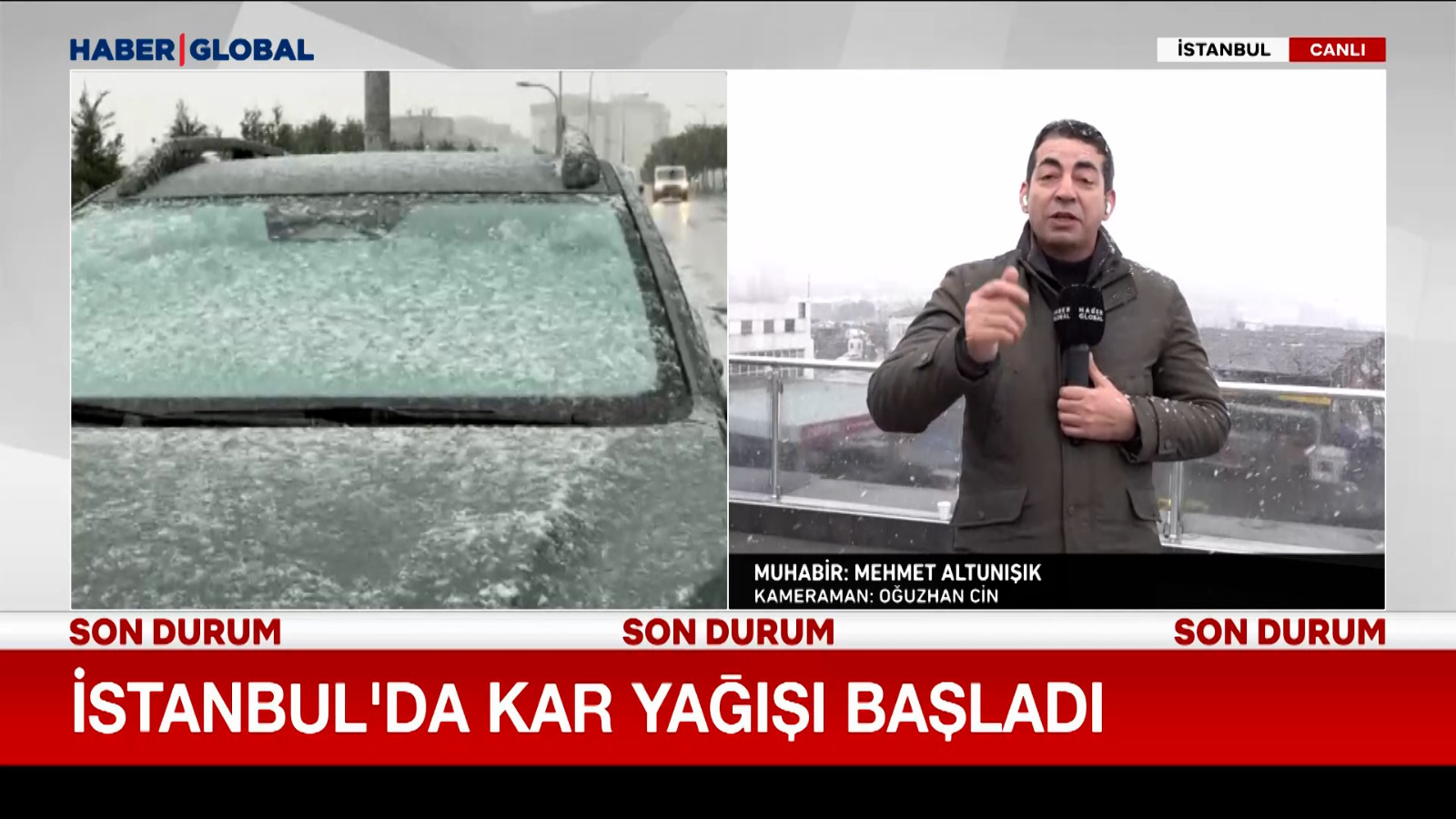 İstanbul'da kar yağışı başladı