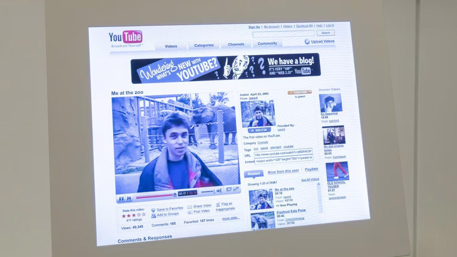 YouTube'a yüklenen ilk video 'müzelik' oldu