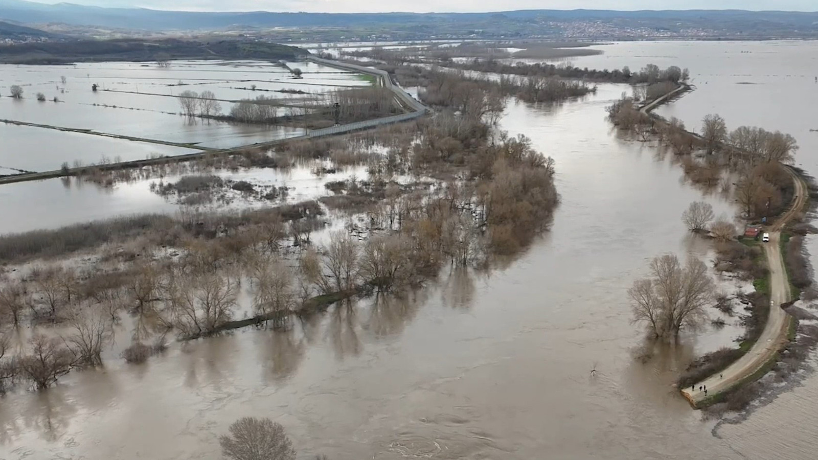 Edirne'de yüzlerce dönüm tarım arazisini sel vurdu