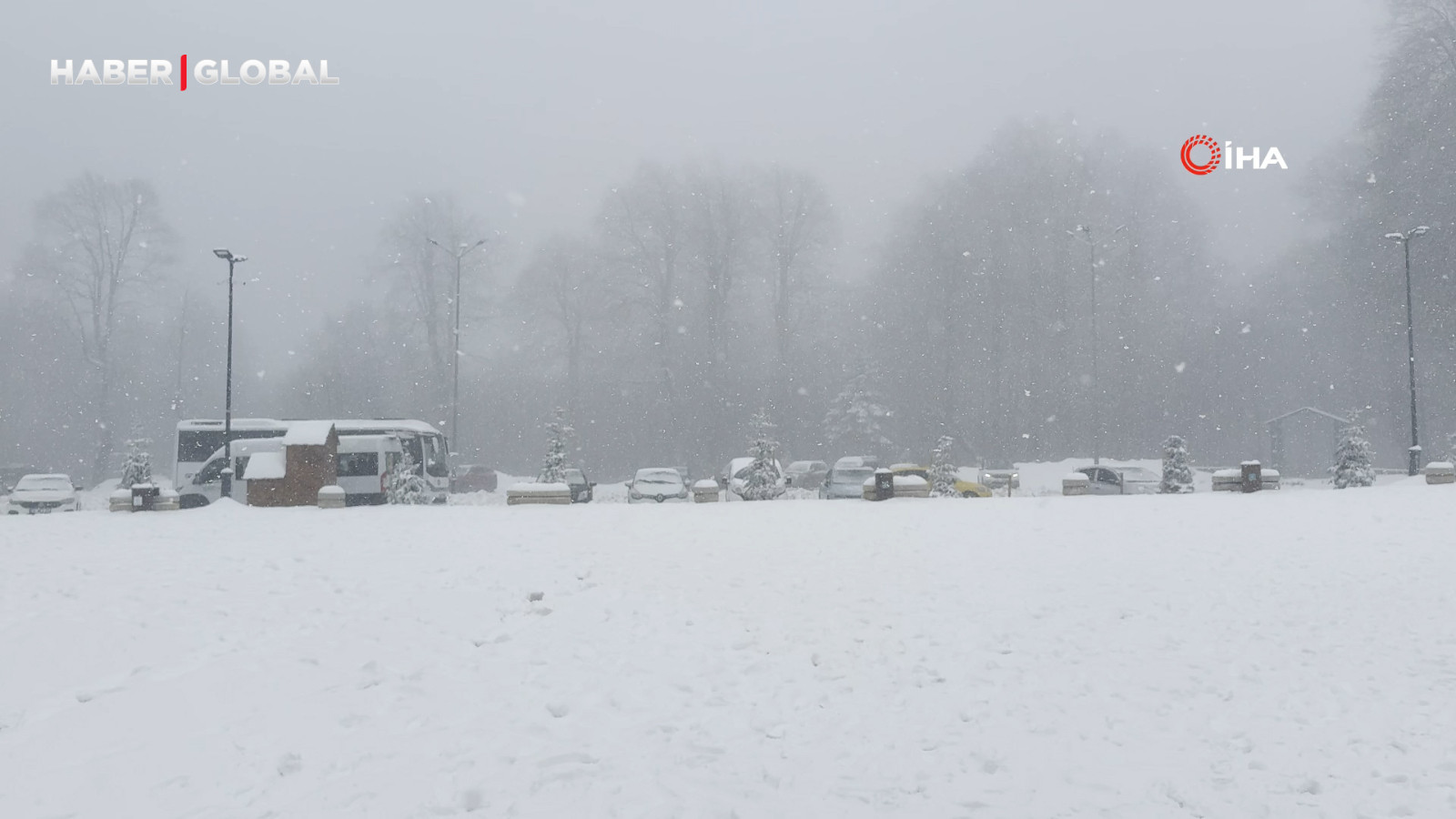 Kartepe'de lapa lapa kar yağıyor