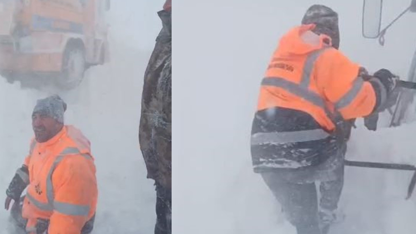 Ardahan'da karla mücadele eden ekiplerin üzerine çığ düştü