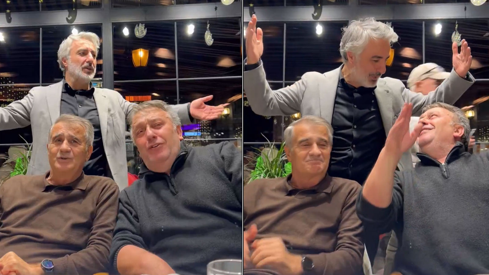 Şenol Güneş ile İsmail Türüt şarkı söyledi