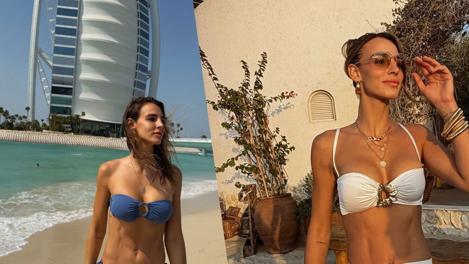 Dubai'ye düşen füzelere aldırmadı! Hülya Koçyiğit'in torunu Aslışah'ın plaj pozlarına tepki!