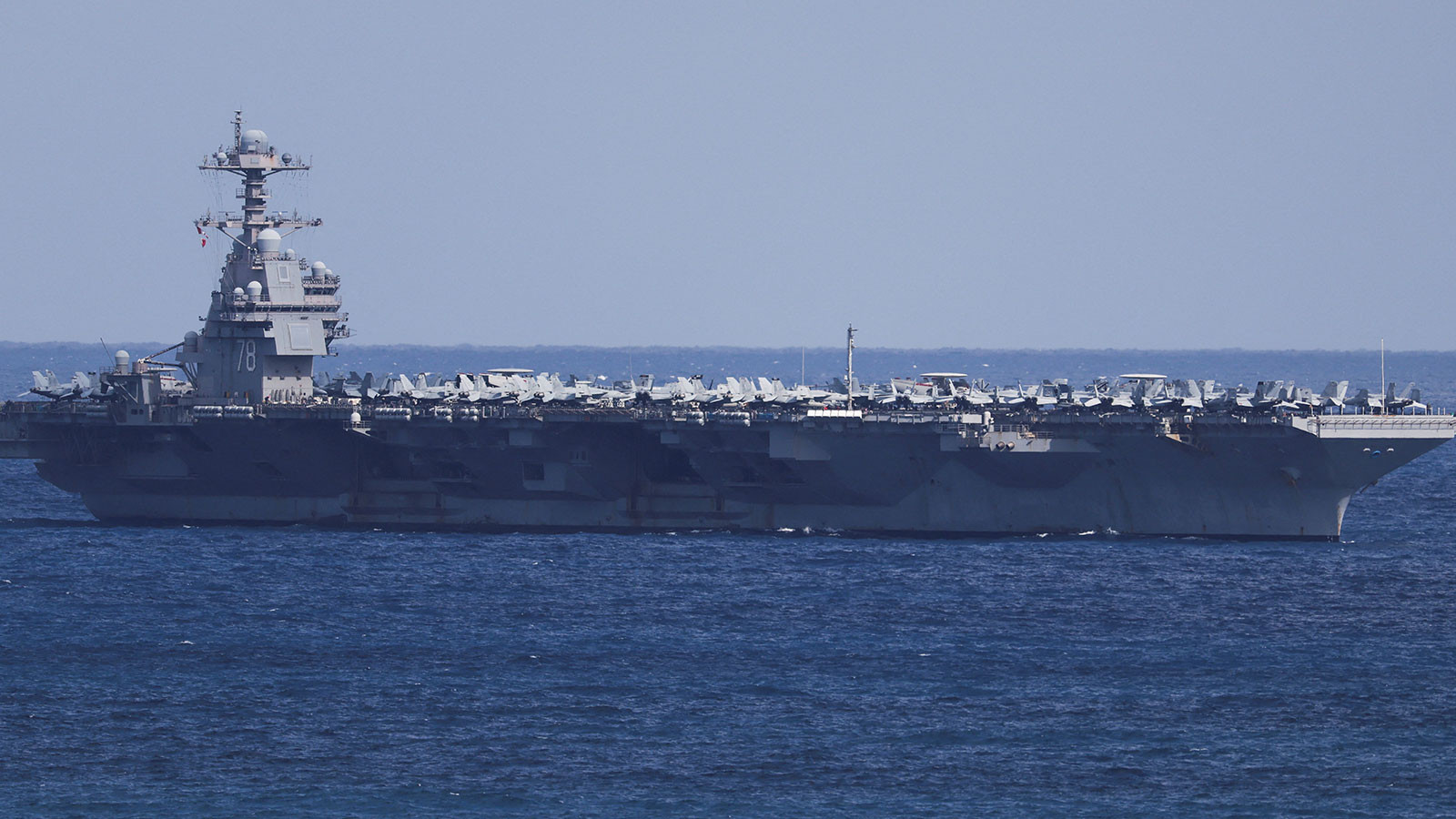 ABD'nin en büyük uçak gemisi "USS Gerald R. Ford" Kızıldeniz'de