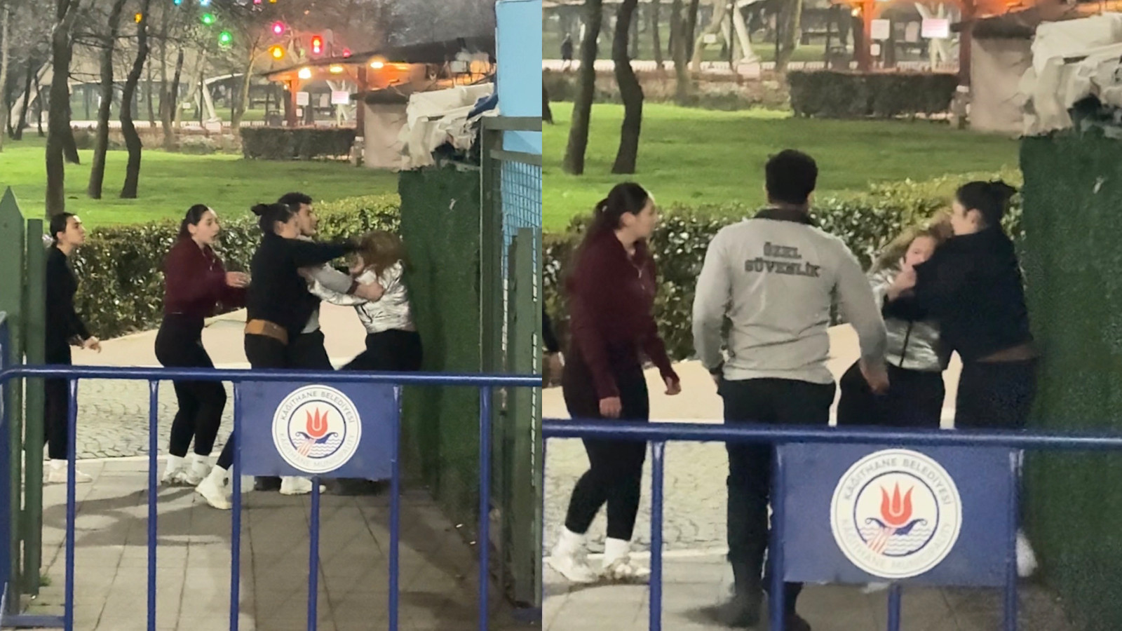 Lise öğrencilerinin kavgasında tekme ve yumruklar havada uçuştu