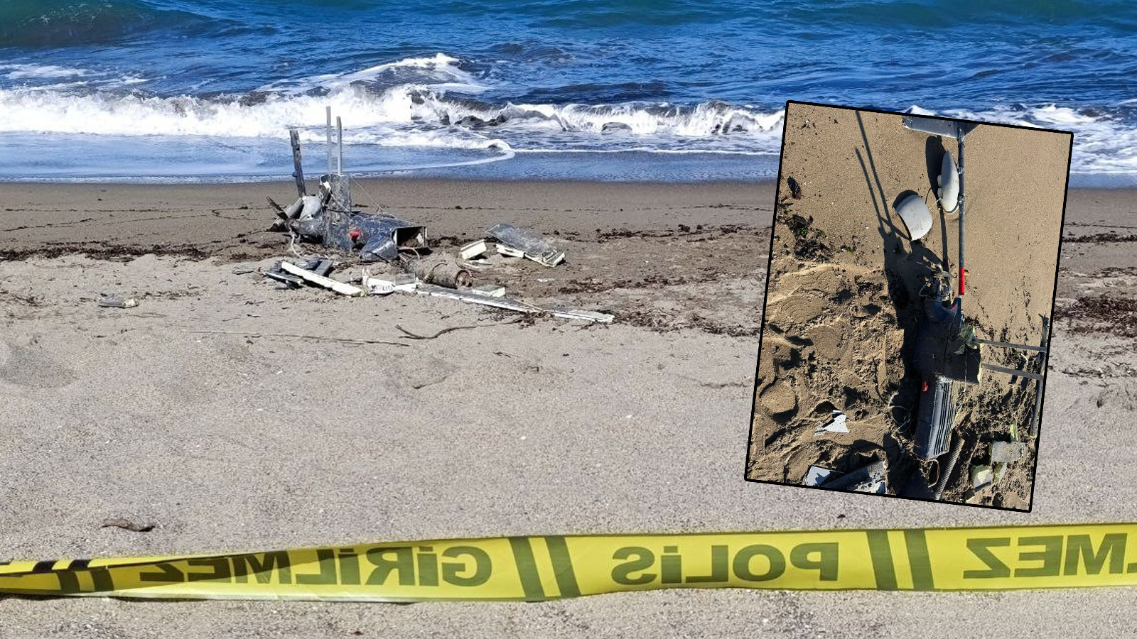 Sakarya'da halk plajında İHA alarmı: 400 metrelik alan boşaltıldı