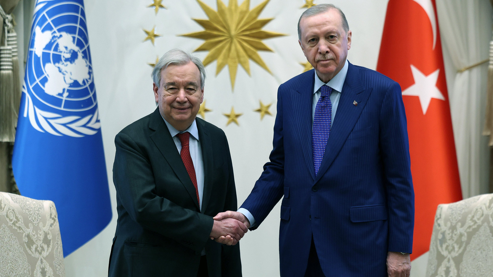 Cumhurbaşkanı Erdoğan BM Genel Sekreteri Guterres'i kabul etti