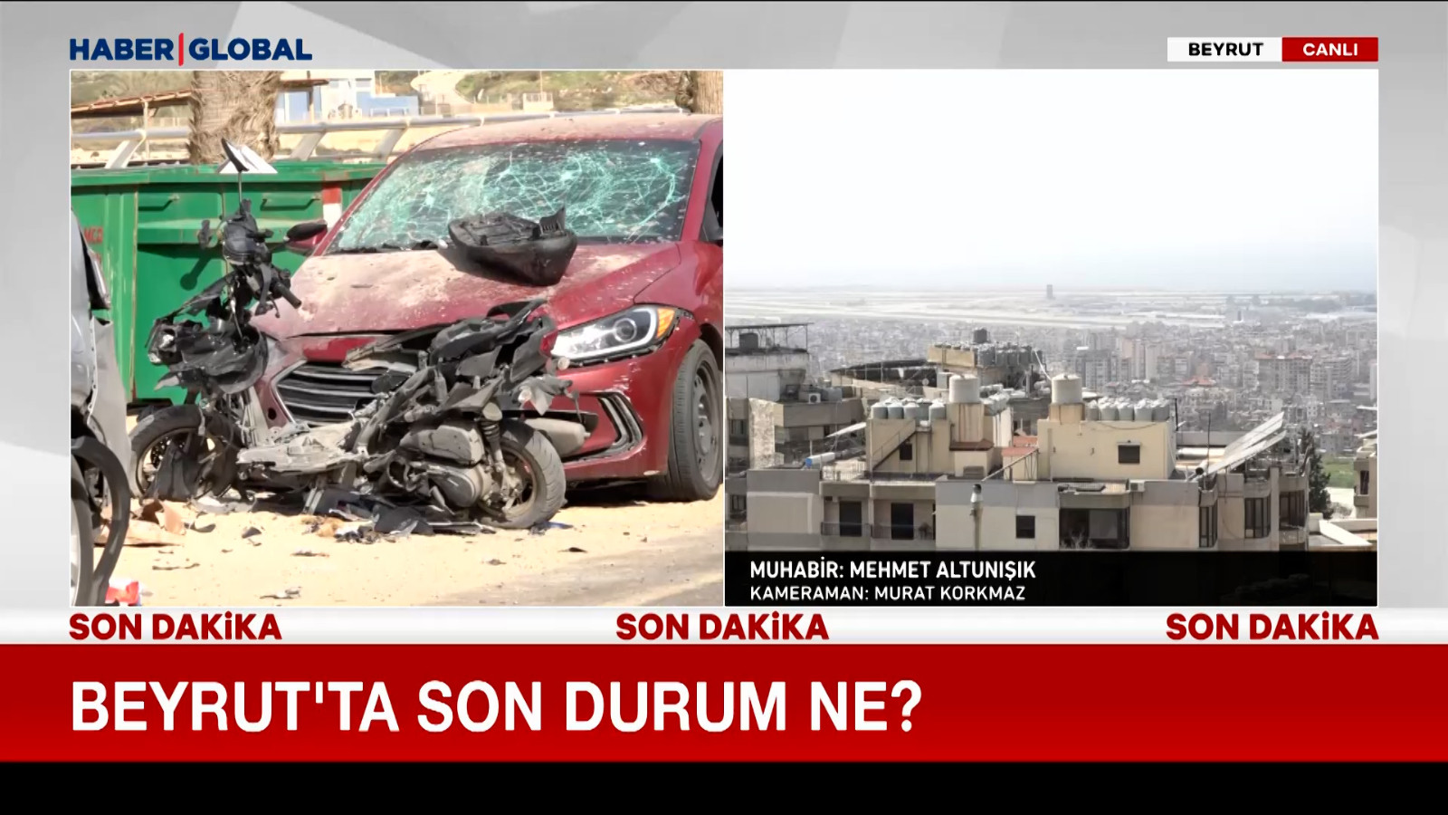 Haber Global İsrail’in vurduğu Beyrut’ta