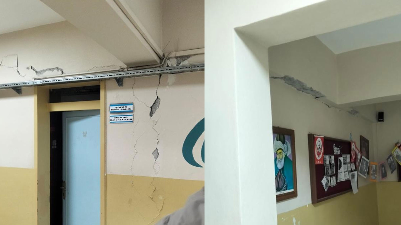 Tokat'ta 5,5 büyüklüğündeki deprem okul duvarlarını çatlattı