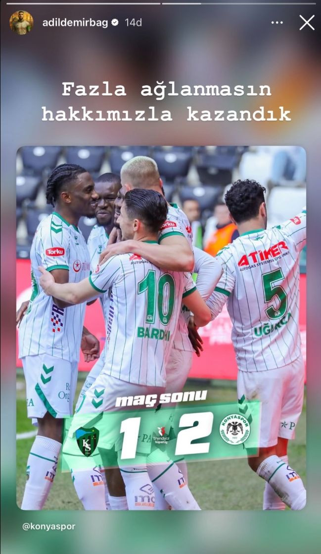 Kocaelispor -  Konyaspor maçı olay sözler: Fazla ağlanmasın! - Resim: 5