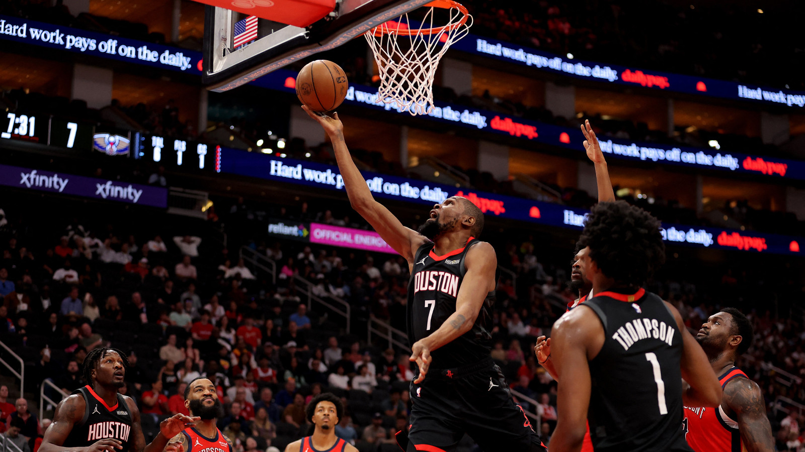 Alperen Şengün’ün oynamadığı karşılaşmada Kevin Durant Rockets'ı taşıdı
