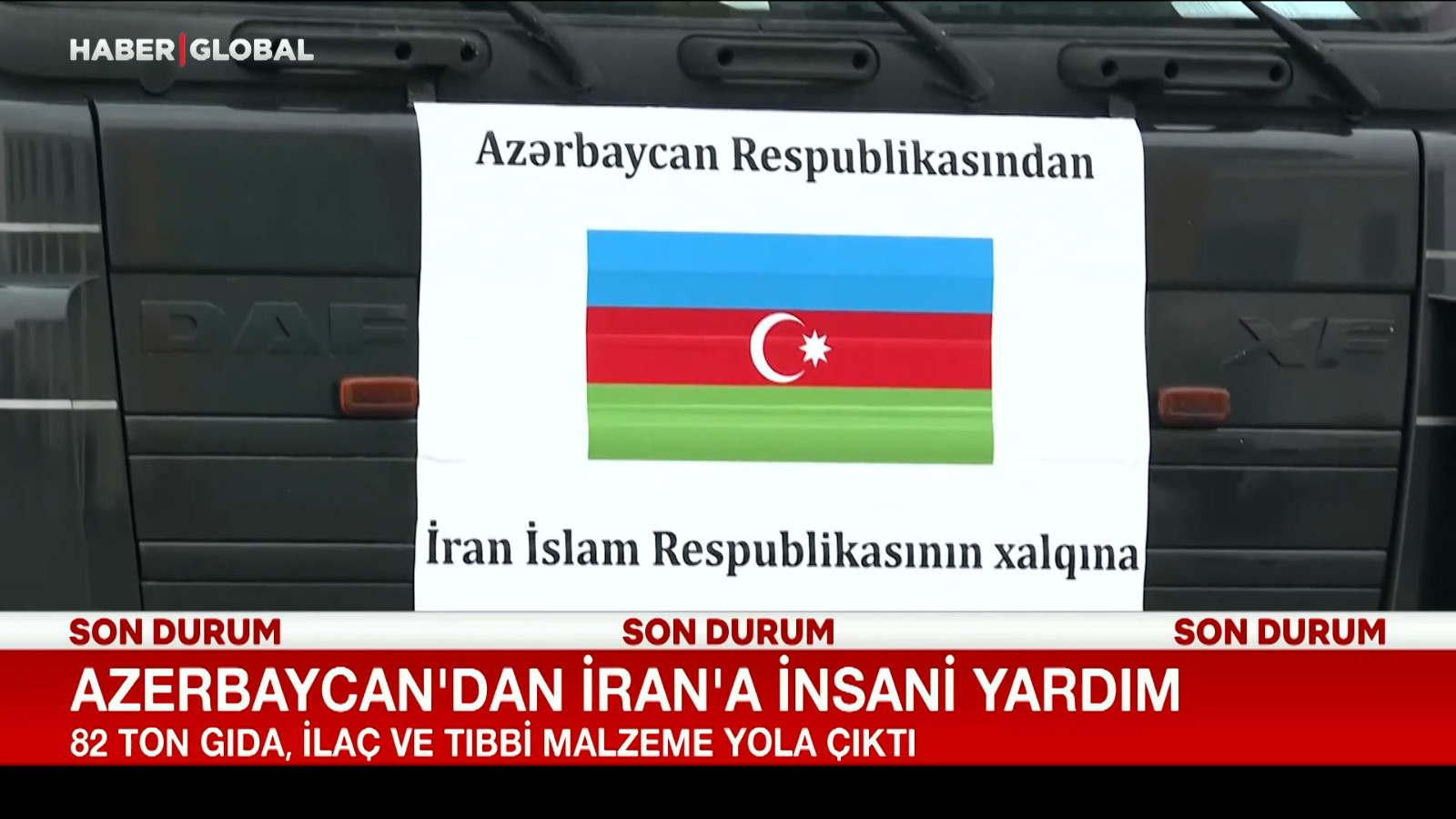 Azerbaycan'dan İran'a insani yardımlar sürüyor, 82 ton malzeme yola çıktı!