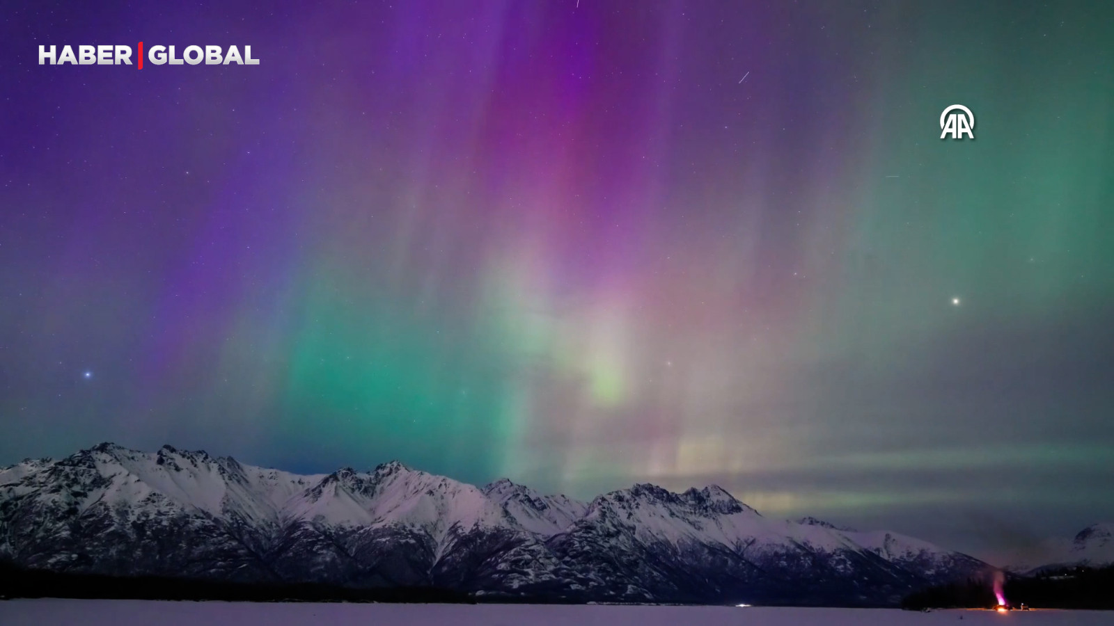 Alaska semalarında Kuzey Işıkları gözlendi