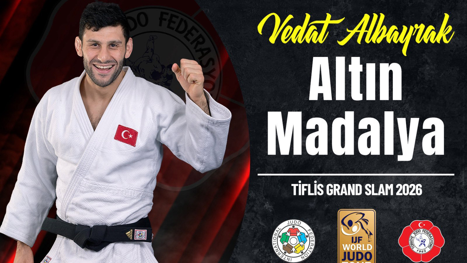 Milli judocu Vedat Albayrak, Tiflis Grand Slam'de şampiyon oldu