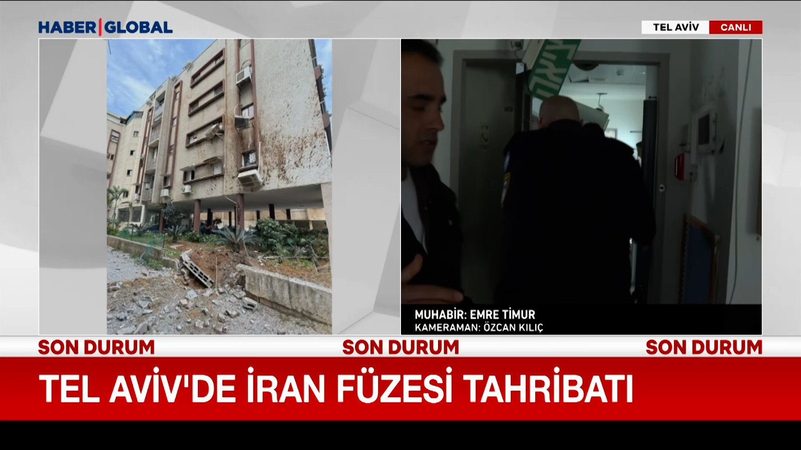 Tel Aviv'de İran füzeleri tahribatı!