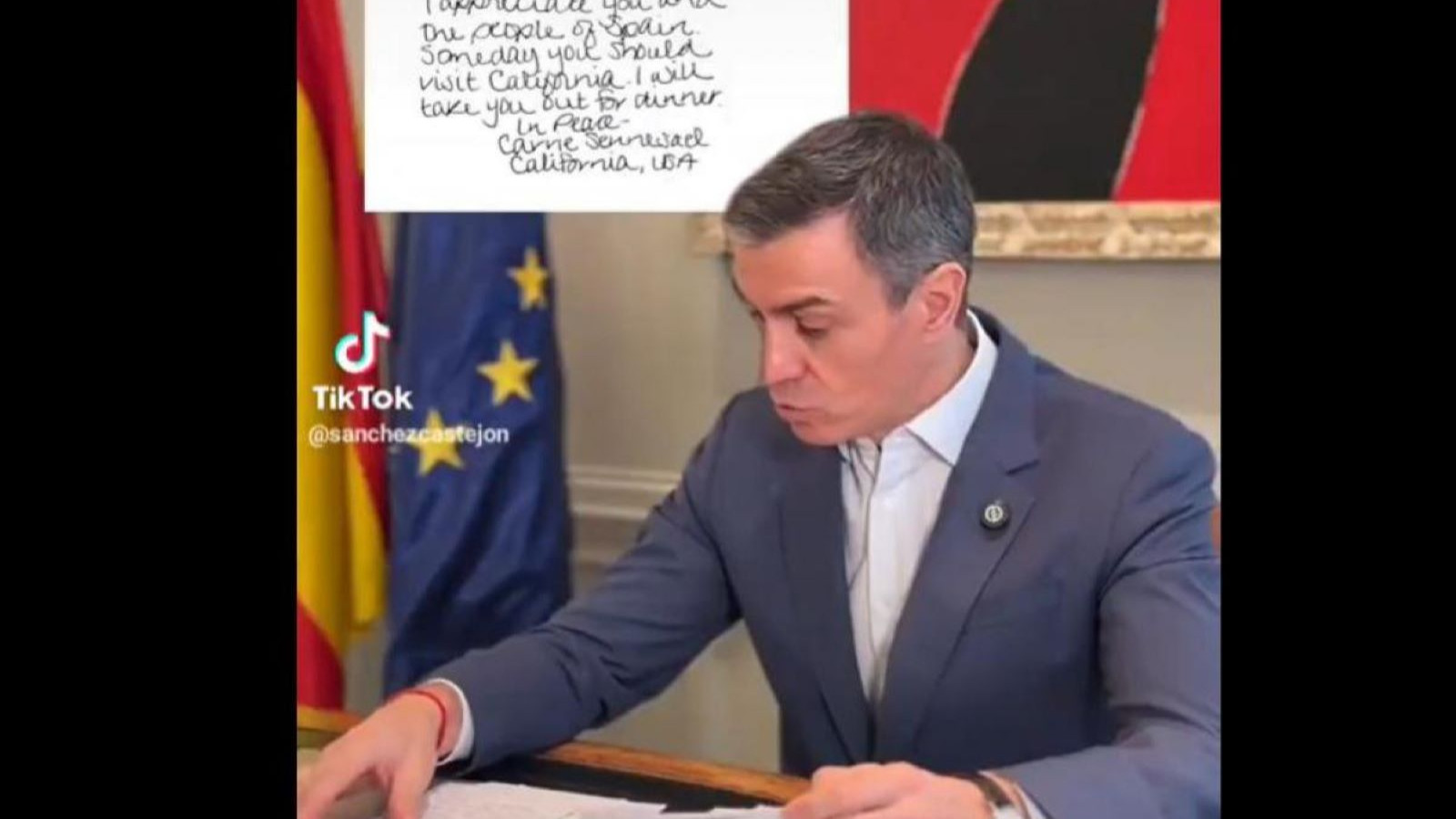 İspanya Başbakanı Pedro Sanchez, Türkiye'den gönderilen mektupları paylaştı