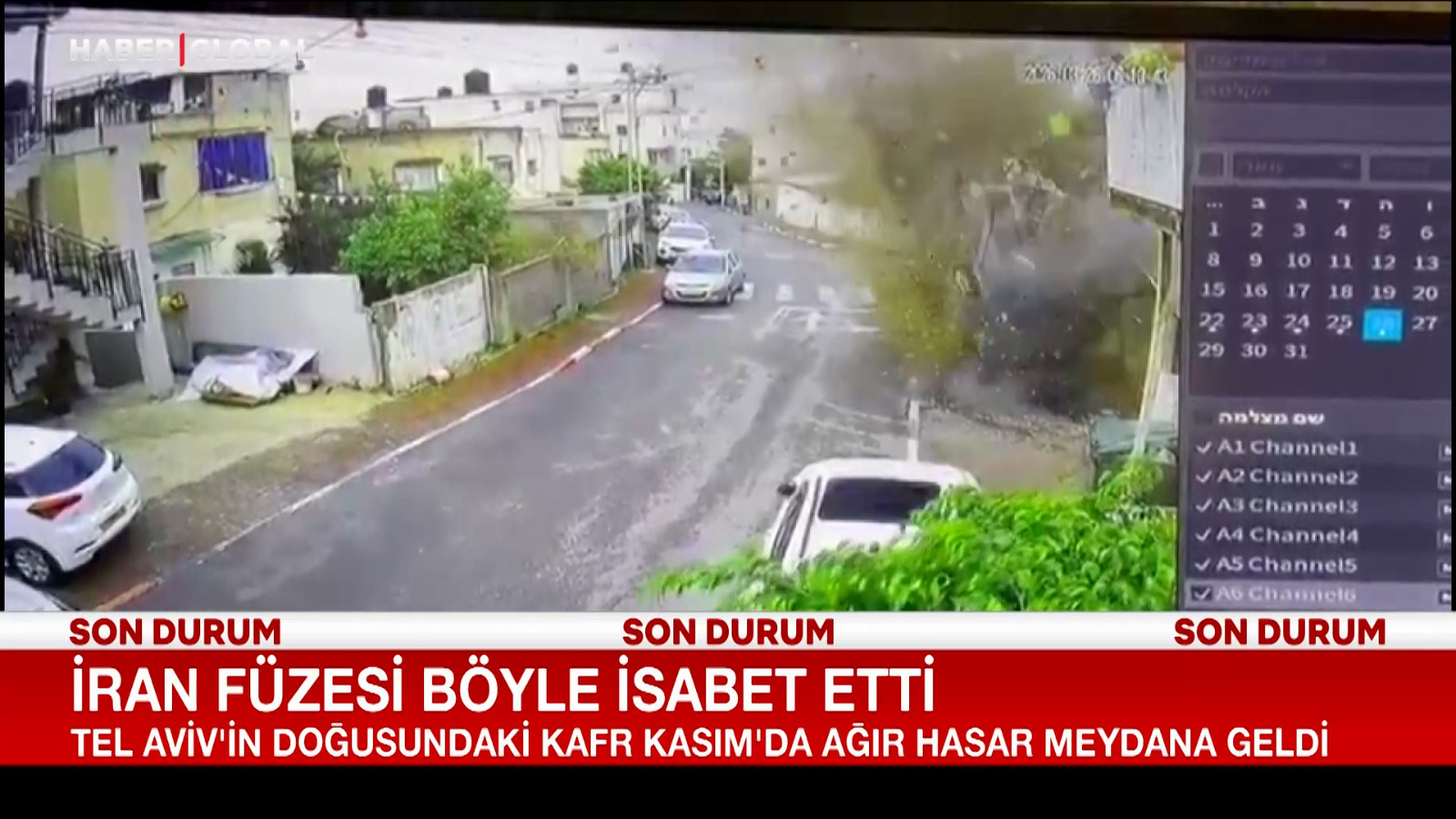 İran füzesi İsrail’e böyle isabet etti
