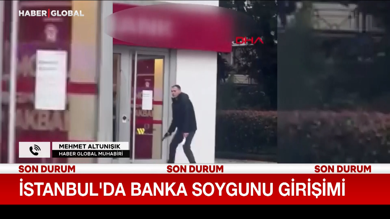 İstanbul'da banka soygunu girişimi kamerada!