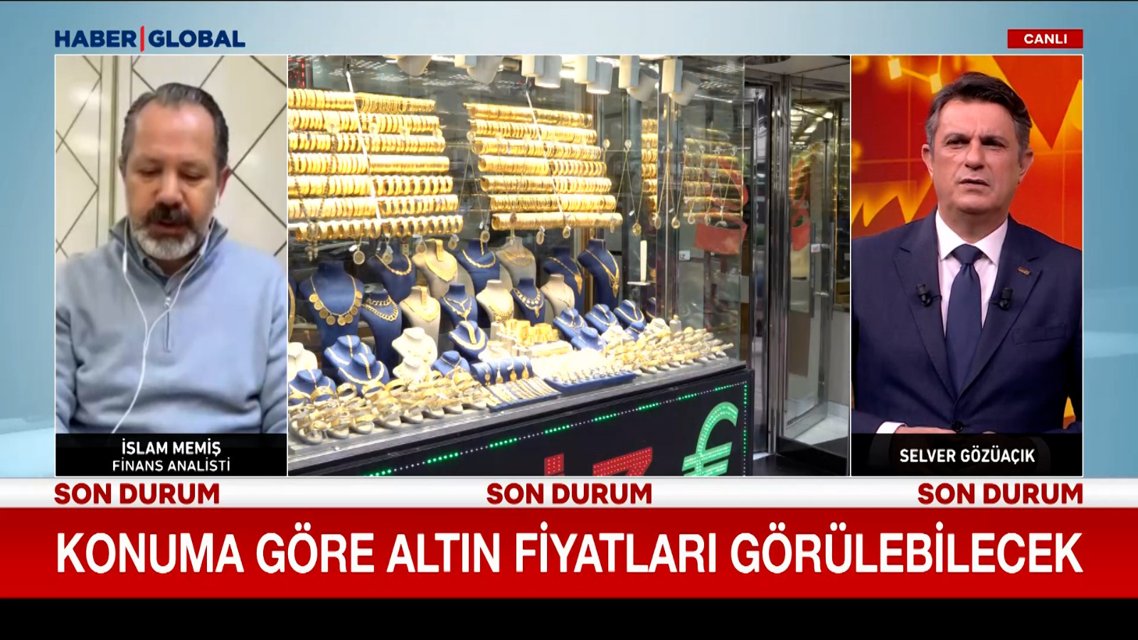 Konuma göre altın fiyatları görülebilecek