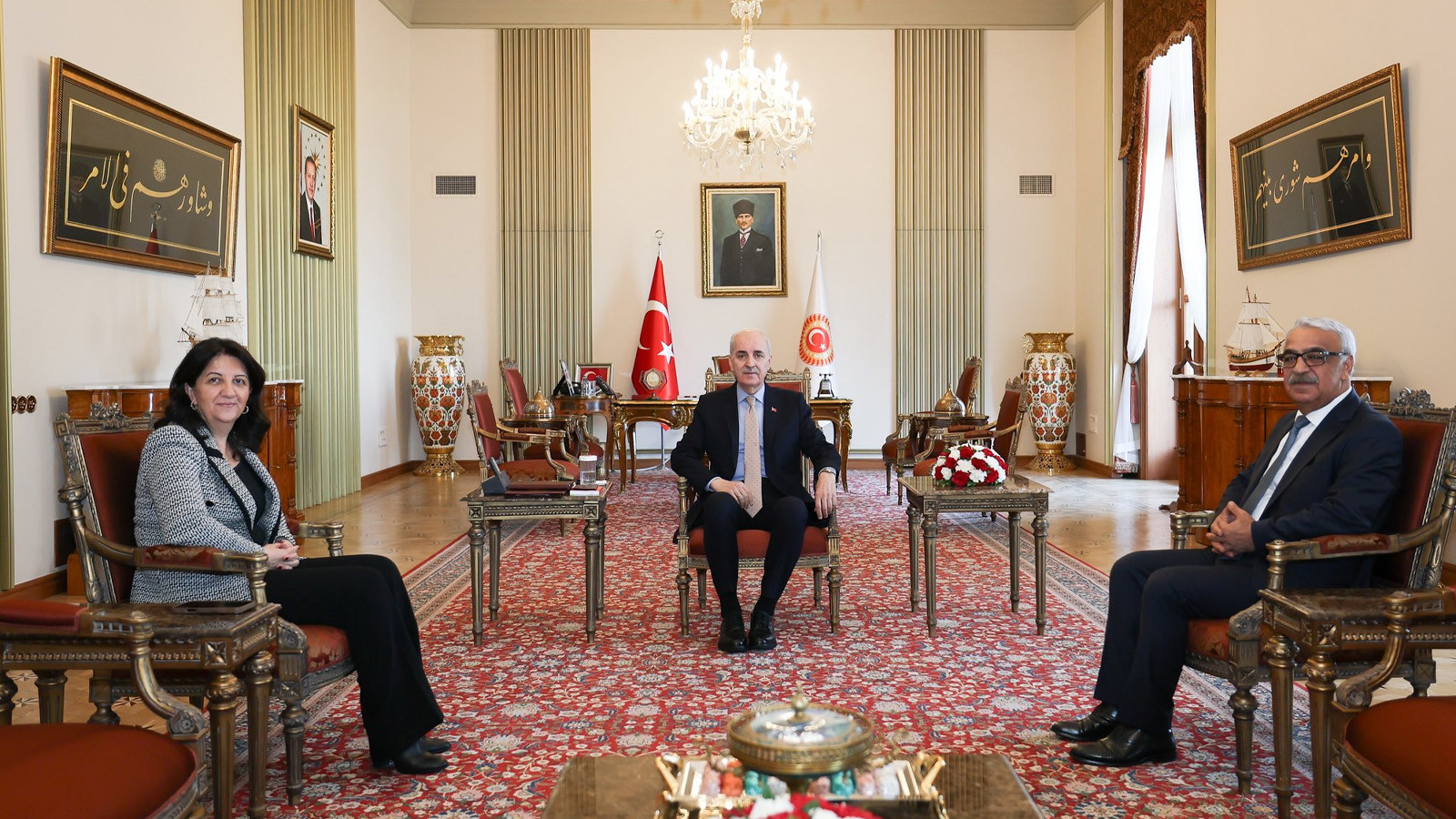 TBMM Başkanı Kurtulmuş, DEM Partili vekilleri kabul etti