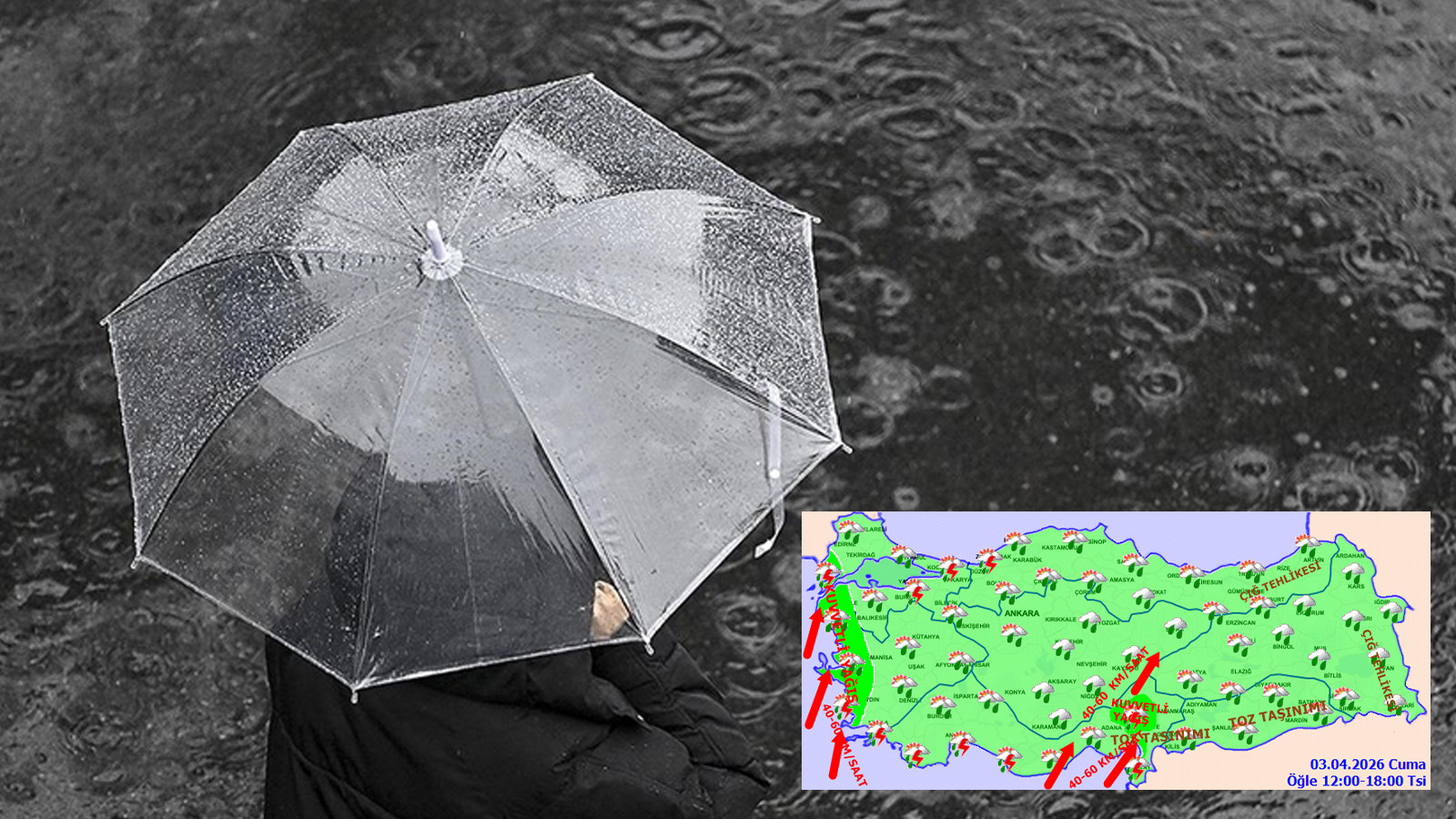 Türkiye haritası yeşile döndü; Batı'da sel, Doğu'da çığ alarmı