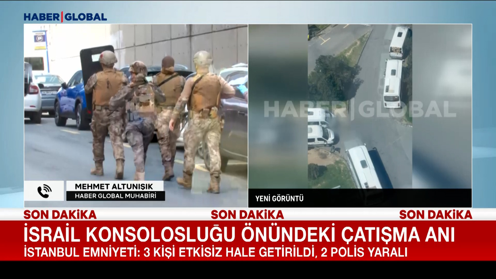 İsrail Konsolosluğu önündeki silahlı çatışma kamerada