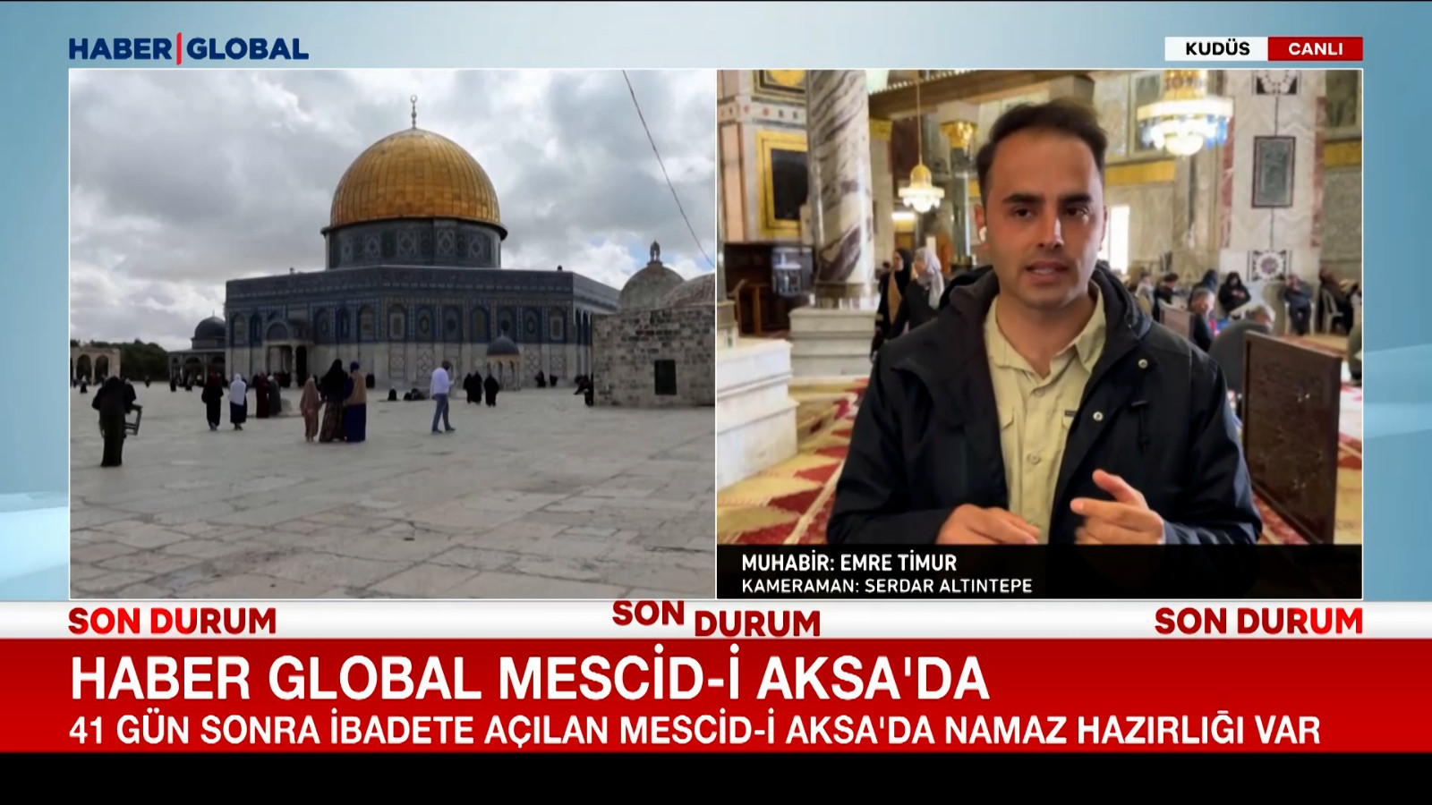 Mescid-i Aksa 41 gün sonra ibadete açıldı