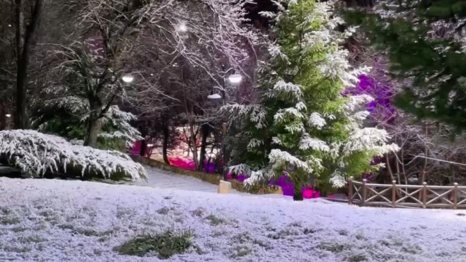 Sivas'ta mest eden kar manzaraları