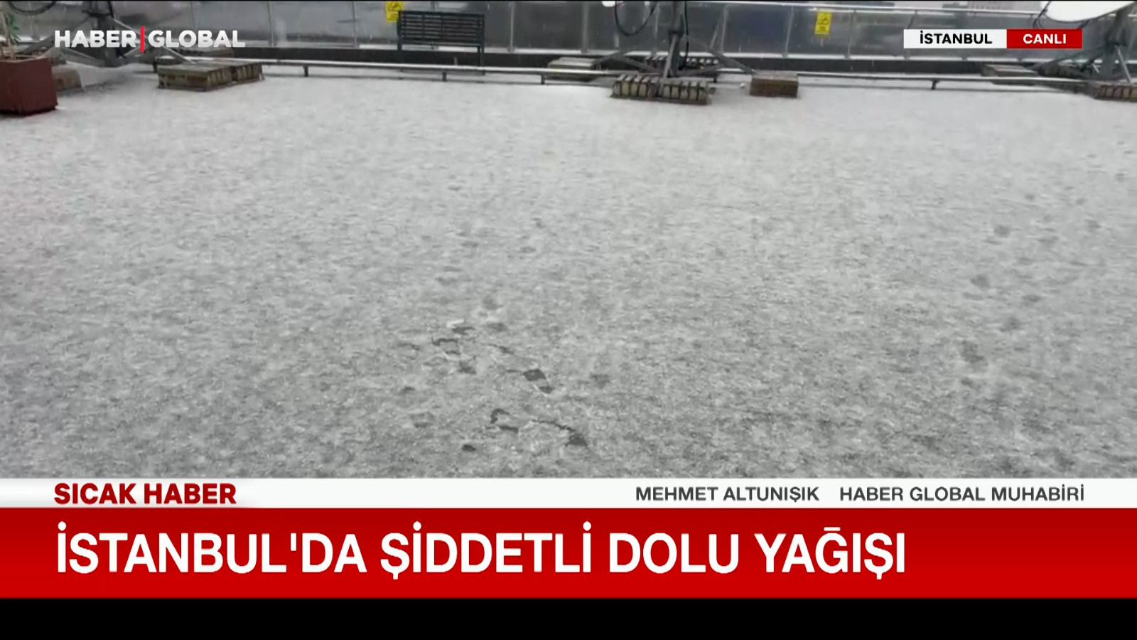 İstanbul'da dolu yağışı başladı