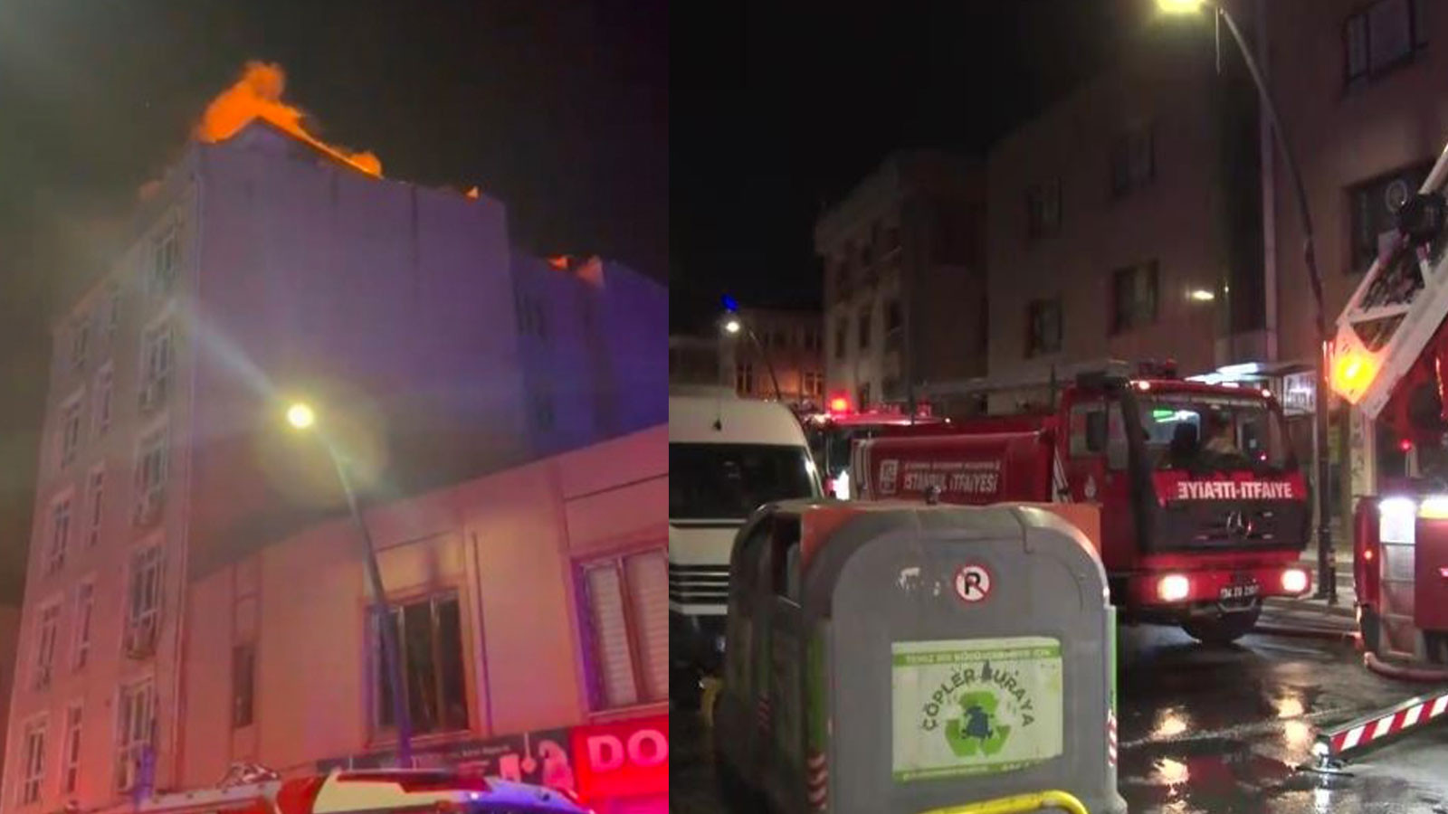 Küçükçekmece’de otel yangını!