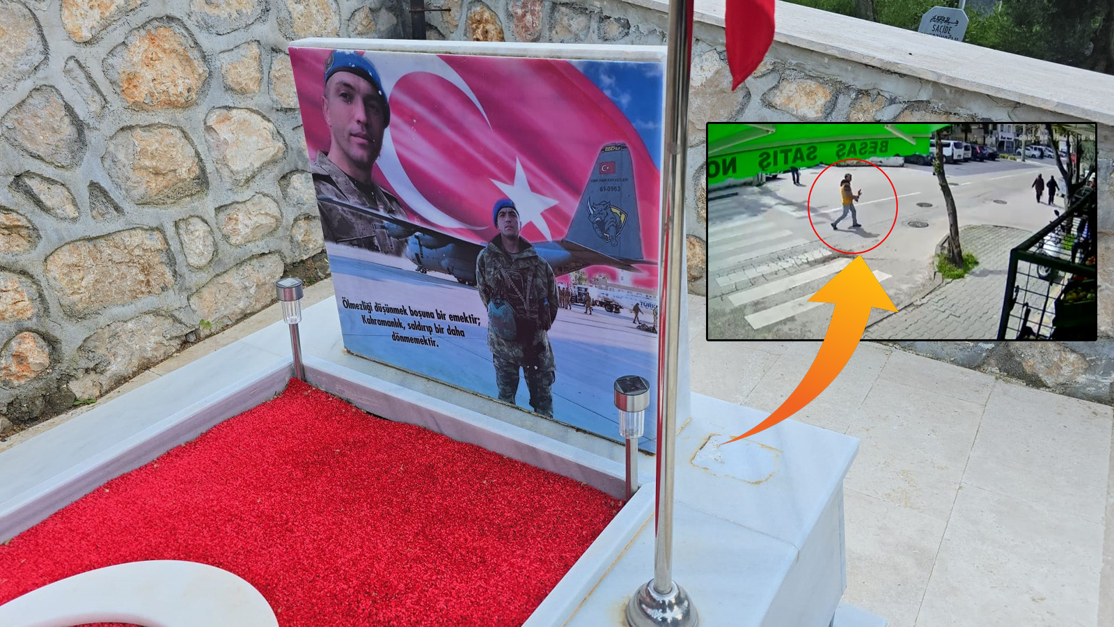 Şehit kabrinde 'pes' dedirten olay! Acılı anne fark etti, kameralar ele verdi