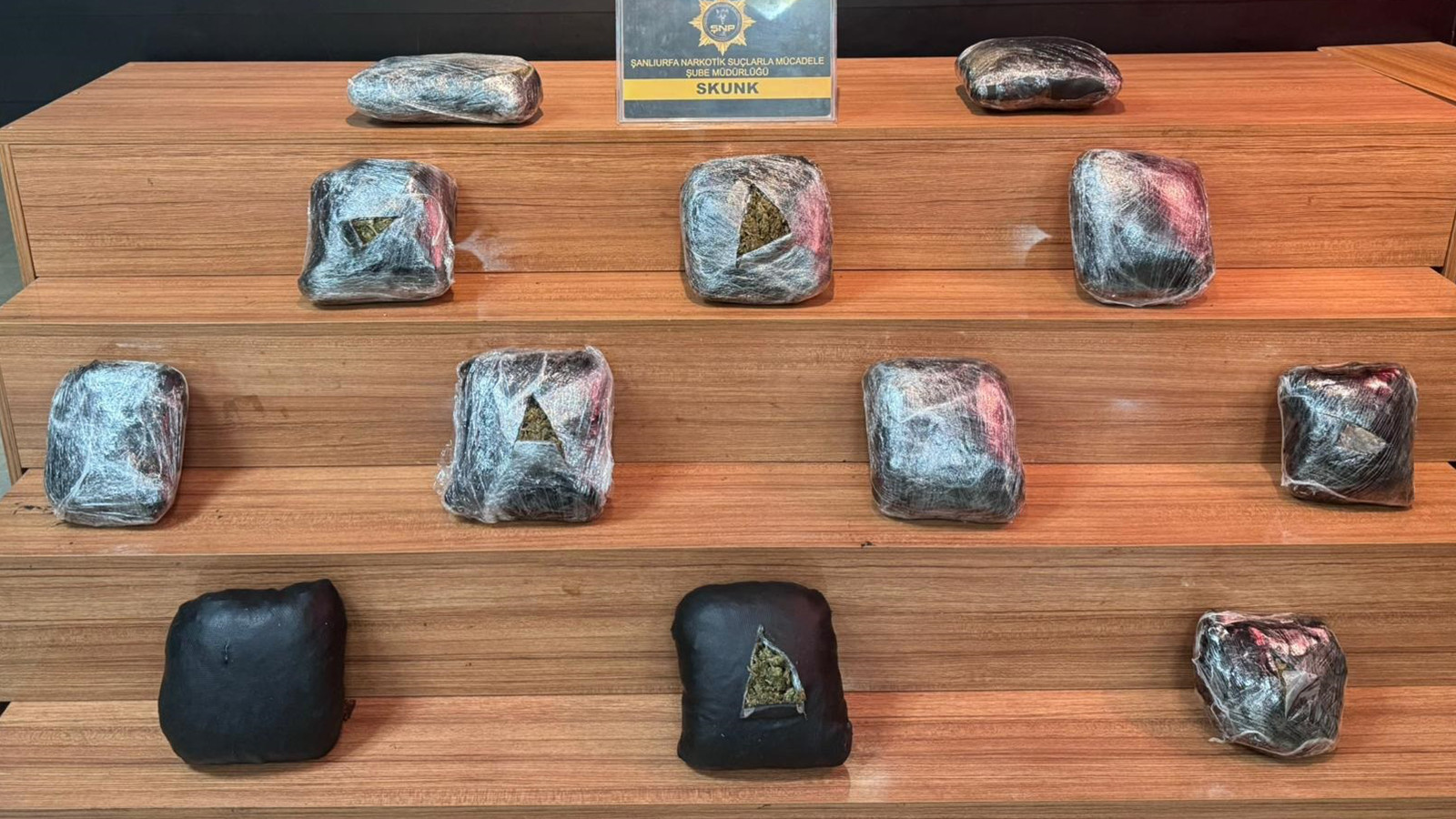 Şanlıurfa'da 8 kilo skunk ele geçirildi